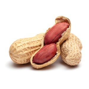 dried peanuts peel closeup isolated white background (1)